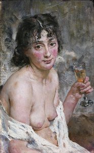 Szampańska Dziewczyna (olej na płótnie)