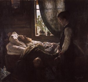 Łoże śmierci pracowników autorstwa Hans Olaf Heyerdahl