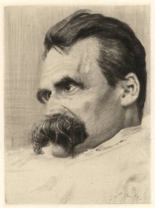 Portret Friedricha Nietzschego (1844 - 1900), niemieckiego filozofa - autorstwa Hansa (Johannesa) Olde (1855-1917) autorstwa Hans Olde