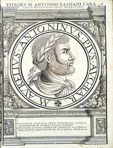 Heliogabalus, ilustracja z Imperatorum romanorum omnium orientalium et occidentalium verissimae imagines ex antiquis numismatis, drzeworyt Rudolpha Wyssenbacha, wydrukowany przez Andreasa Gesnera, Zurych, autorstwa Hans Rudolf Manuel Deutsch