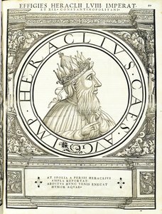 Herakliusz, ilustracja z „Cesarzy rzymskich całego Wschodu i Zachodu” autorstwa Hans Rudolf Manuel Deutsch