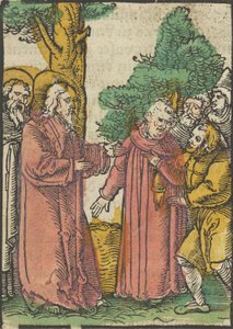 Chrystus uzdrawiający głuchoniemych z Das Plenarium, 1517.