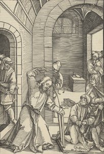 Chrystus Oczyszczający Świątynię, ze Zwierciadła męki Pana naszego Jezusa Chrystusa, 1507.