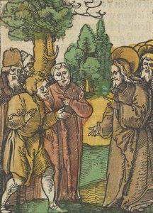 Chrystus i faryzeusze, z Das Plenarium, 1517.