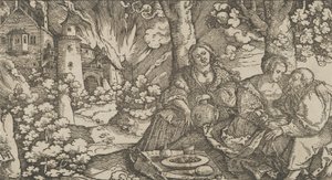 Lot i jego córki, ca. 1530. autorstwa Hans Schäufelein the Elder
