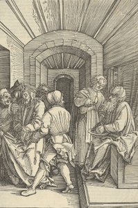 Piłat umywa ręce, z Zwierciadła męki Pana naszego Jezusa Chrystusa, 1507. autorstwa Hans Schäufelein the Elder