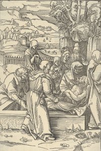 Złożenie do grobu ze zwierciadła męki Pana naszego Jezusa Chrystusa, 1507. autorstwa Hans Schäufelein the Elder