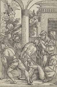 Biczowanie, z Życia Chrystusa, ca. 1511-12. autorstwa Hans Schäufelein the Elder