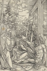 Lamentacja, z Życia Chrystusa, ca. 1511-12. autorstwa Hans Schäufelein the Elder