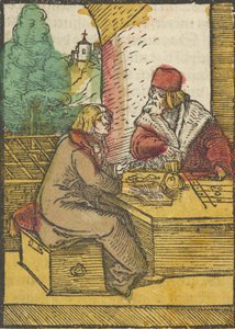 Przypowieść o bogaczu i gospodyni, 2, z Das Plenarium, 1517. autorstwa Hans Schäufelein the Elder