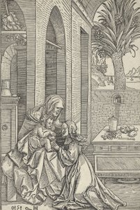 Dziewica z Dzieciątkiem ze św. Anną, 1510. autorstwa Hans Schäufelein the Elder