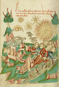 Koniec świata pani Ludwig XV 9 fol. 95v, 1469 (tusz, przebarwienia i tempera na papierze)