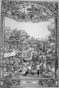 Mars (drzeworyt) autorstwa Hans Sebald (School of) Beham
