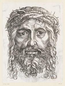 Duża głowa Chrystusa z koroną cierniową autorstwa Hans Sebald (after) Beham