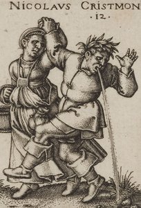 Beham Święto chłopskie 1546 bl 06 detal autorstwa Hans Sebald Beham