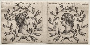 Popiersia cesarza Trajana i Domicji Calvilla autorstwa Hans Sebald Beham