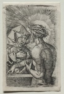 Chrystus i Dziewica, 1519. autorstwa Hans Sebald Beham