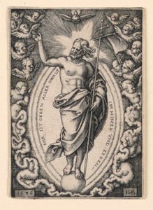 Chrystus na kuli ziemskiej autorstwa Hans Sebald Beham