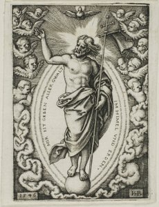 Chrystus na kuli ziemskiej autorstwa Hans Sebald Beham