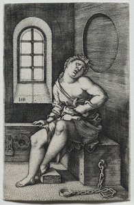 Kleopatra. autorstwa Hans Sebald Beham