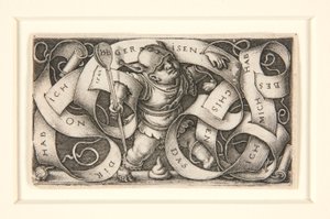Mały bufon z dużym napisem (Mały bufon) autorstwa Hans Sebald Beham
