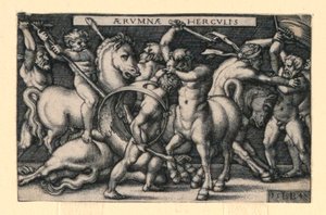 Herkules walczący z centaurami autorstwa Hans Sebald Beham
