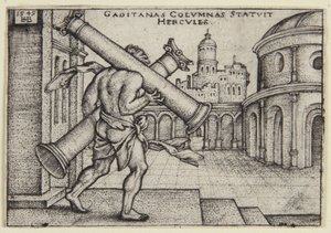 Herkules i kolumny autorstwa Hans Sebald Beham