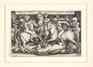 Herkules pokonujący trojanów autorstwa Hans Sebald Beham