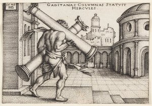 Herkules z filarami Herkulesa autorstwa Hans Sebald Beham