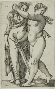 Judyta idąca w lewo i jej sługa autorstwa Hans Sebald Beham