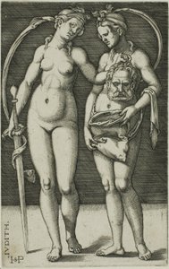 Judyta i jej sługa autorstwa Hans Sebald Beham