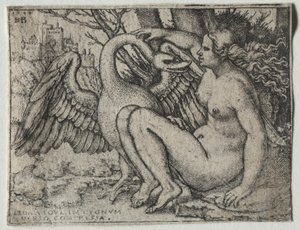 Leda i łabędź autorstwa Hans Sebald Beham