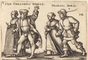 Marzec i kwiecień autorstwa Hans Sebald Beham