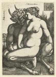Nessus en Deïnira Nessvs Deianira (tytuł na obiekcie) autorstwa Hans Sebald Beham