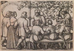 "Święto chłopskie" z serii "Święto chłopskie, czyli dwanaście miesięcy" autorstwa Hans Sebald Beham