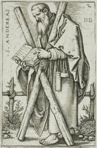 Św. Andrzej, tablica 2 z Dwunastu Apostołów autorstwa Hans Sebald Beham