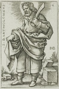 Św. Bartłomiej, tablica 6 z Dwunastu Apostołów autorstwa Hans Sebald Beham
