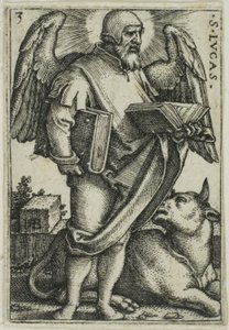 Św. Łukasz, z „Czterech Ewangelistów” autorstwa Hans Sebald Beham