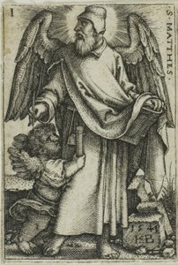 Św. Mateusz, z „Czterech Ewangelistów” autorstwa Hans Sebald Beham