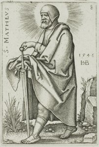 Św. Mateusz, tablica 8 z Dwunastu Apostołów autorstwa Hans Sebald Beham