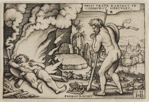 Śmierć Herkulesa, z prac Herkulesa autorstwa Hans Sebald Beham