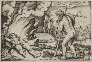 Śmierć Herkulesa, z prac Herkulesa, 1548