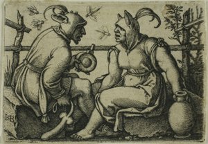 Głupiec i głupia kobieta autorstwa Hans Sebald Beham