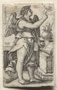 Poznanie Boga i Siedmiu Cnót Kardynalnych: Poznanie Boga - Cognicio. autorstwa Hans Sebald Beham