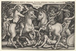 Herkules porywający Iole autorstwa Hans Sebald Beham