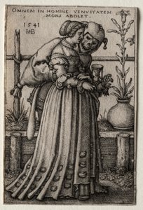 Pani Śmierci przebrana za głupca, 1541. autorstwa Hans Sebald Beham