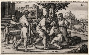 Syn marnotrawny: Powrót syna marnotrawnego. autorstwa Hans Sebald Beham