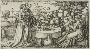 Syn marnotrawny marnuje swoją fortunę, płyta druga z Historii syna marnotrawnego autorstwa Hans Sebald Beham