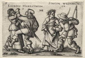 Wesele na wsi: Egidius Herbstmon / Simon Weimon autorstwa Hans Sebald Beham