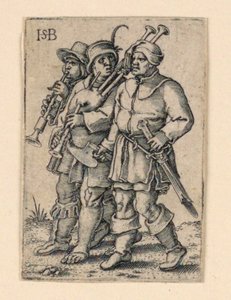 Procesja weselna: Trzech muzyków autorstwa Hans Sebald Beham